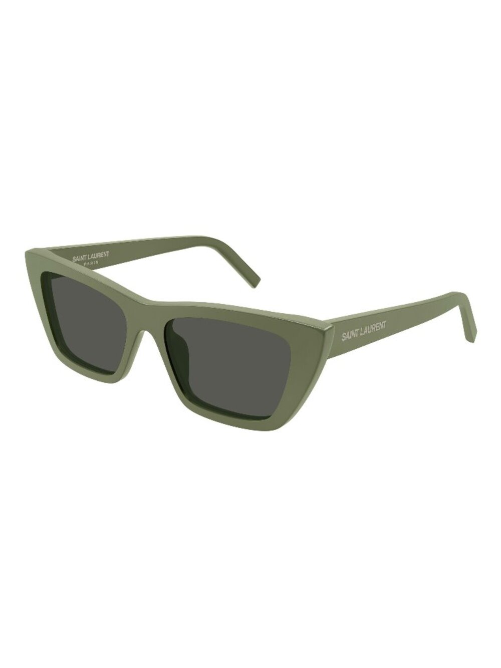 New Saint Laurent Women's Sunglasses Green Square Grey Lens Acetate Frame SL 276